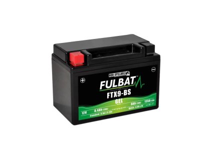 Baterie 12V, YTX9-BS GEL, 8Ah, 135A, bezúdržbová GEL technologie 150x87x105, FULBAT (aktivovaná ve výrobě)