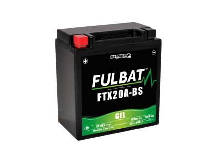Baterie 12V, YTX20A-BS GEL, 12V, 18Ah, 270A, bezúdržbová GEL technologie 150x87x161 FULBAT (aktivovaná ve výrobě)