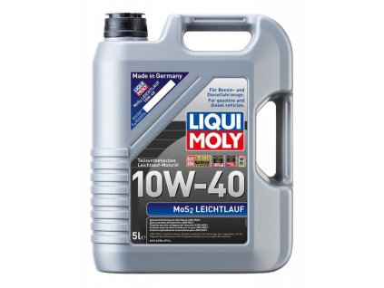 LIQUI MOLY MoS2 Leichtlauf 10W-40, polosyntetický motorový olej 5 l