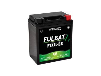Baterie 12V, YTX7L-BS GEL, 6Ah, 100A, bezúdržbová GEL technologie 113x70x130 FULBAT (aktivovaná ve výrobě)