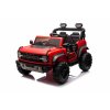 Elektrické autíčko Ford Bronco XL s pohonom zadných kolies, licencované (Dvojmiestne), červené, Lítiová batéria, Vysoký podvozok, Dve sedadlá, Odpružená zadná náprava, 2,4 GHz Diaľkový ovládač, MP3 prehrávač so vstupom USB, LED svetlá