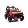 Elektrické autíčko Ford Bronco XL s pohonom zadných kolies, licencované (Dvojmiestne), červené, Lítiová batéria, Vysoký podvozok, Dve sedadlá, Odpružená zadná náprava, 2,4 GHz Diaľkový ovládač, MP3 prehrávač so vstupom USB, LED svetlá