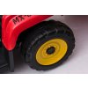 Zánovný elektrický Traktor WORKERS s vlečkou, červený, Pohon zadných kolies, 12V batéria, Plastové kolesá, široké sedadlo, 2,4 GHz Diaľkový ovládač, Jednomiestne, MP3 prehrávač so vstupom USB/SD, LED Svetlá, Bluetooth