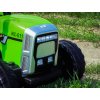Zánovný elektrický Traktor WORKERS s vlečkou, zelený, Pohon zadných kolies, 12V batéria, Plastové kolesá, široké sedadlo, 2,4 GHz Diaľkový ovládač, Jednomiestne, MP3 prehrávač so vstupom USB/SD, LED Svetlá, Bluetooth