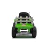 Zánovný elektrický Traktor WORKERS s vlečkou, zelený, Pohon zadných kolies, 12V batéria, Plastové kolesá, široké sedadlo, 2,4 GHz Diaľkový ovládač, Jednomiestne, MP3 prehrávač so vstupom USB/SD, LED Svetlá, Bluetooth