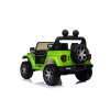Elektrické autíčko JEEP Wrangler, Jednomiestne, Zelené, Koženkové sedadlá, Rádio s Bluetooth prehrávačom, SD/USB vstup, Pohon 4x4, Lítiová batéria, EVA kolesá, Odpružená náprava, 2,4 GHz Dialkové Ovládanie