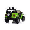 Elektrické autíčko JEEP Wrangler, Jednomiestne, Zelené, Koženkové sedadlá, Rádio s Bluetooth prehrávačom, SD/USB vstup, Pohon 4x4, Lítiová batéria, EVA kolesá, Odpružená náprava, 2,4 GHz Dialkové Ovládanie