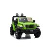 Elektrické autíčko JEEP Wrangler, Jednomiestne, Zelené, Koženkové sedadlá, Rádio s Bluetooth prehrávačom, SD/USB vstup, Pohon 4x4, Lítiová batéria, EVA kolesá, Odpružená náprava, 2,4 GHz Dialkové Ovládanie