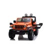 Elektrické autíčko JEEP Wrangler, Jednomiestne, Oranžové, Koženkové sedadlá, Rádio s Bluetooth prehrávačom, SD/USB vstup, Pohon 4x4, Lítiová batéria, EVA kolesá, Odpružená náprava, 2,4 GHz Dialkové Ovládanie