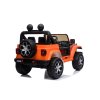 Elektrické autíčko JEEP Wrangler, Jednomiestne, Oranžové, Koženkové sedadlá, Rádio s Bluetooth prehrávačom, SD/USB vstup, Pohon 4x4, Lítiová batéria, EVA kolesá, Odpružená náprava, 2,4 GHz Dialkové Ovládanie