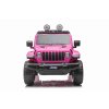 Elektrické autíčko JEEP Wrangler, Jednomiestne, Ružové, Koženkové sedadlá, Rádio s Bluetooth prehrávačom, SD/USB vstup, Pohon 4x4, Lítiová batéria, EVA kolesá, Odpružená náprava, 2,4 GHz Dialkové Ovládanie