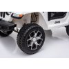 Elektrické autíčko JEEP Wrangler, Jednomiestne, Biele, Koženkové sedadlá, Rádio s Bluetooth prehrávačom, SD/USB vstup, Pohon 4x4, Lítiová batéria, EVA kolesá, Odpružená náprava, 2,4 GHz Dialkové Ovládanie