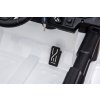 Elektrické autíčko JEEP Wrangler, Jednomiestne, Biele, Koženkové sedadlá, Rádio s Bluetooth prehrávačom, SD/USB vstup, Pohon 4x4, Lítiová batéria, EVA kolesá, Odpružená náprava, 2,4 GHz Dialkové Ovládanie