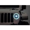Elektrické autíčko JEEP Wrangler, Jednomiestne, Biele, Koženkové sedadlá, Rádio s Bluetooth prehrávačom, SD/USB vstup, Pohon 4x4, Lítiová batéria, EVA kolesá, Odpružená náprava, 2,4 GHz Dialkové Ovládanie