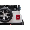 Elektrické autíčko JEEP Wrangler, Jednomiestne, Biele, Koženkové sedadlá, Rádio s Bluetooth prehrávačom, SD/USB vstup, Pohon 4x4, Lítiová batéria, EVA kolesá, Odpružená náprava, 2,4 GHz Dialkové Ovládanie