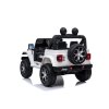 Elektrické autíčko JEEP Wrangler, Jednomiestne, Biele, Koženkové sedadlá, Rádio s Bluetooth prehrávačom, SD/USB vstup, Pohon 4x4, Lítiová batéria, EVA kolesá, Odpružená náprava, 2,4 GHz Dialkové Ovládanie