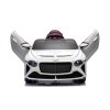 Elektrické autíčko Bentley Bacalar 12V, biele, Dvere otvárajúce sa nahor, 2.4 GHz diaľkové ovládanie, LED svetlá, USB/Aux Vstup, Odpruženie, Lítiová batéria, 2 X 25W motor, ORIGINÁL licencia