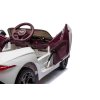 Elektrické autíčko Bentley Bacalar 12V, biele, Dvere otvárajúce sa nahor, 2.4 GHz diaľkové ovládanie, LED svetlá, USB/Aux Vstup, Odpruženie, Lítiová batéria, 2 X 25W motor, ORIGINÁL licencia