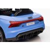 Elektrické autíčko Audi RS E-tron GT 12V, modré, široké jednomiestne sedadlo, 2,4 GHz diaľkové ovládanie, USB / AUX Vstup, Bluetooth, Odpruženie, Lítiová batéria, LED svetlá, 2 X 25W Motor, ORIGINÁL licencia
