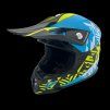Detská cross prilba MiniRocket DIRT Fluo/modrá