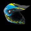 Detská cross prilba MiniRocket DIRT Fluo/modrá