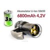 Baterka / reflektor LED CREE XML2 T6 - T808
