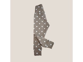 Legínky z BIO žebrovaného úpletu hnědé