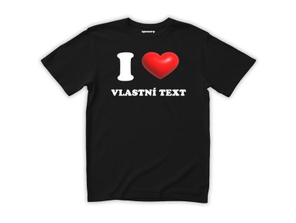 i love vlastni text cerna
