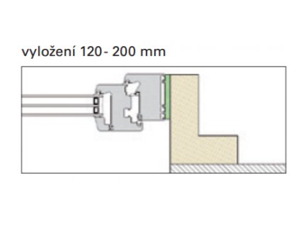 PR010 a PR012: vyložení 120 - 200 mm