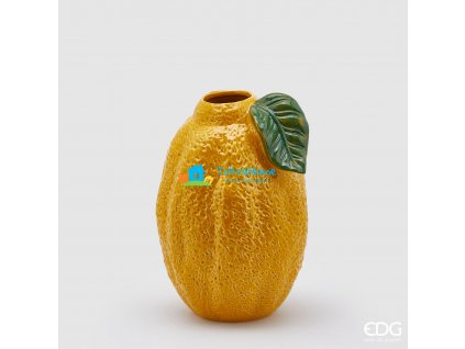 Keramická váza dekor citrónu