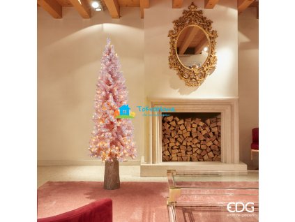 Vánoční stromek růžový s osvětlením, 360 LED, 180 cm