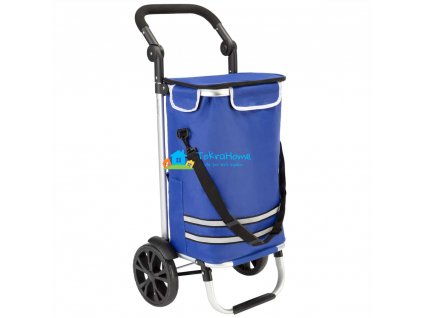 Nákupní vozík s chladicím vakem modrý 56L