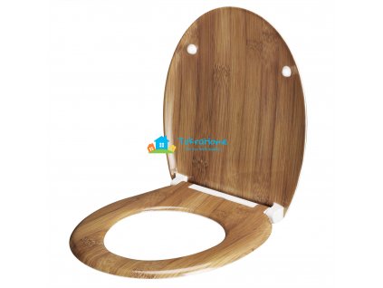 WC sedátko s automatickým spouštěním bambus