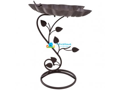 Ptačí koupel / pítko ve tvaru lotosového listu, bronz, výška 54 cm