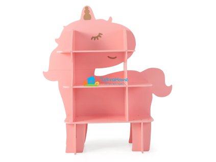 Dětská knihovna motiv jednorožec, růžová