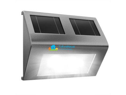 LED solární nástěnné osvětlení nerezové