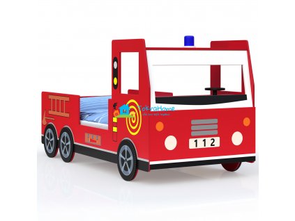 Casaria dětská postel hasičské auto 200 x 90 cm