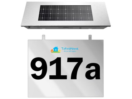 LED solární domovní číslo transparentní