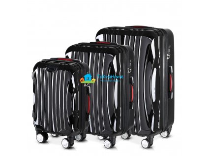Monzana cestovní kufr set 3ks, kabinový + palubní, TSA zámek, USB