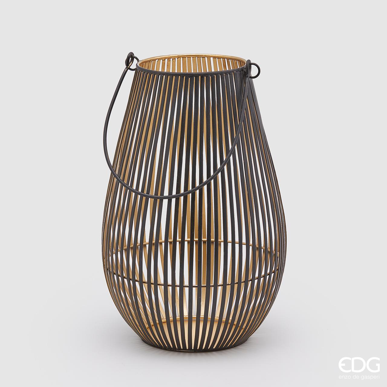 EDG Lucerna z kovových prutů velká, výška 34 cm