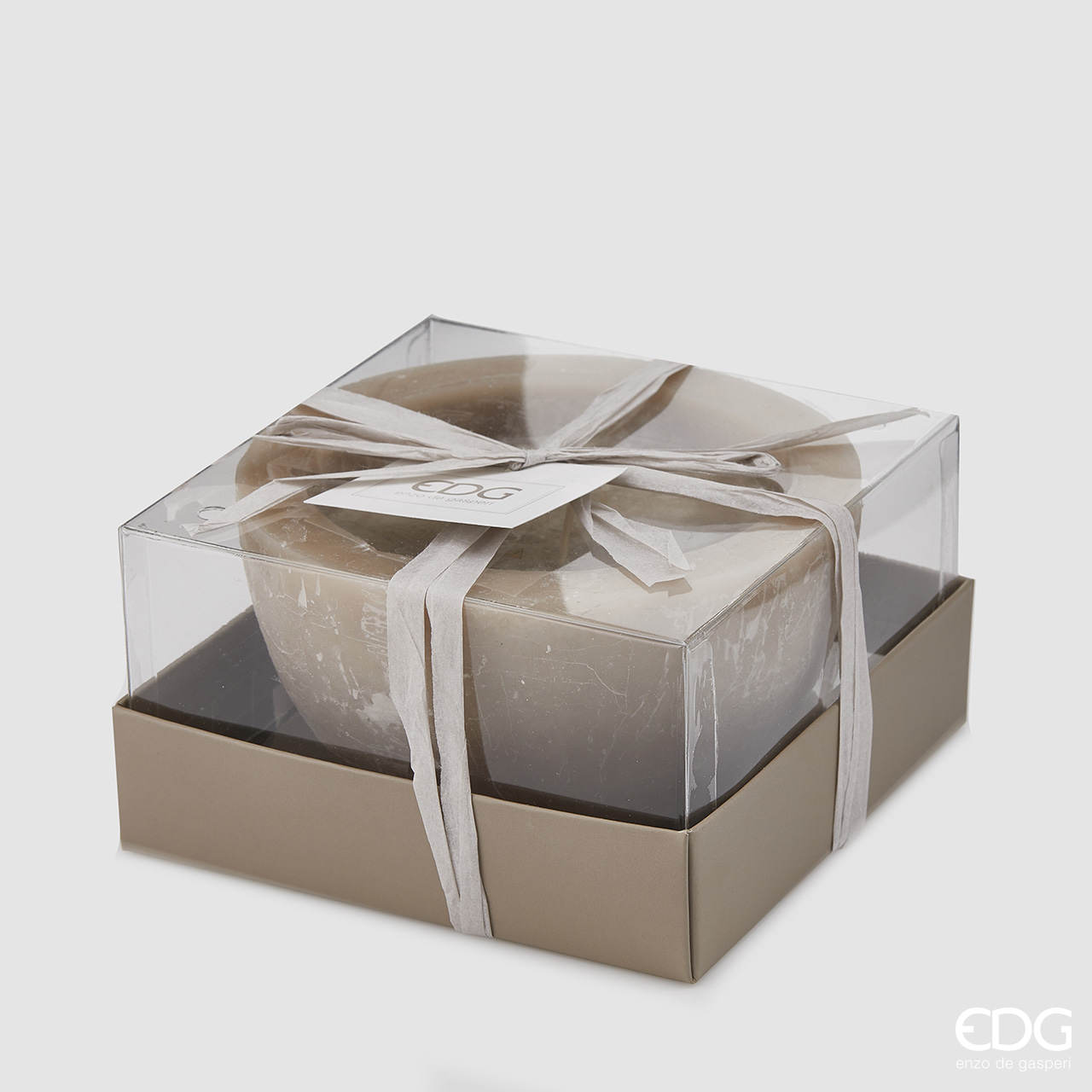 EDG Luxusní vonná svíčka v dárkovém balení, světle šedá