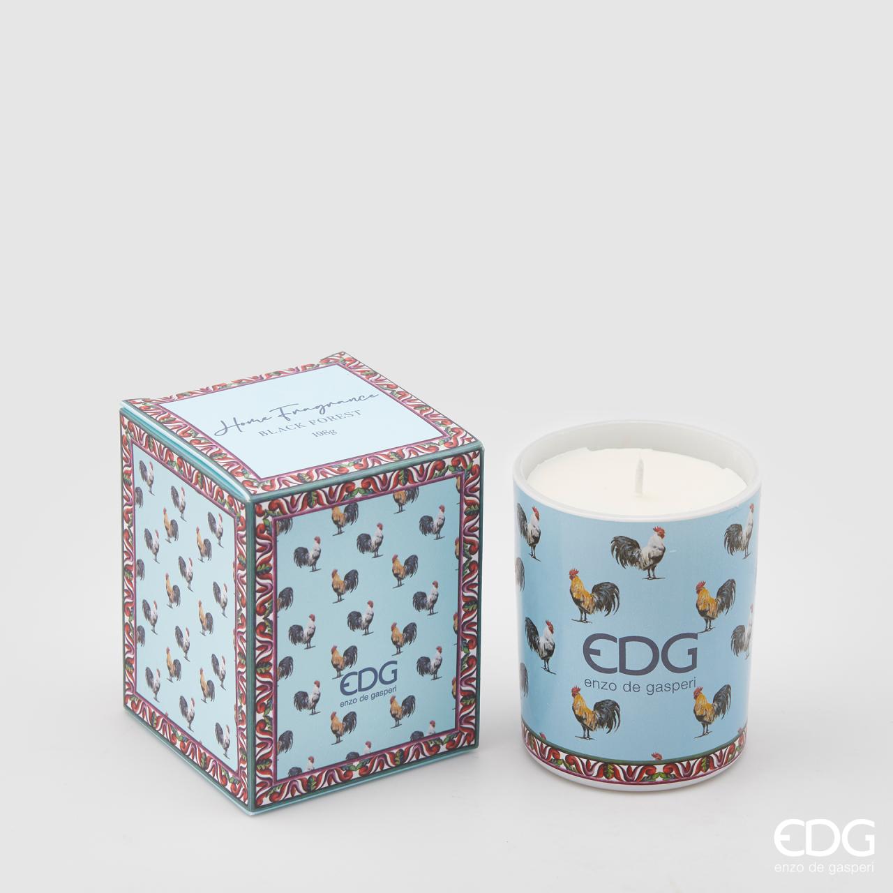 EDG Svíčka ve skle výška 10 cm - černý les