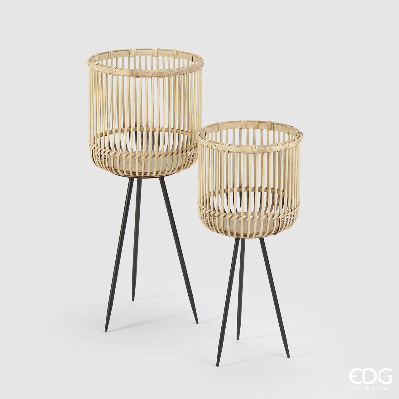 EDG Bambusové podstavce/koše sada 2 ks, výška 65 a 54 cm