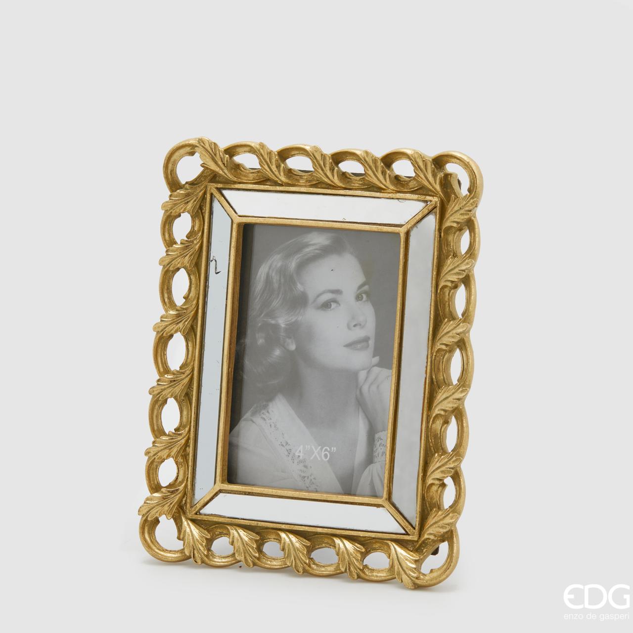EDG Fotorámeček se zlatým kovovým dekorem, 24 x 18 cm