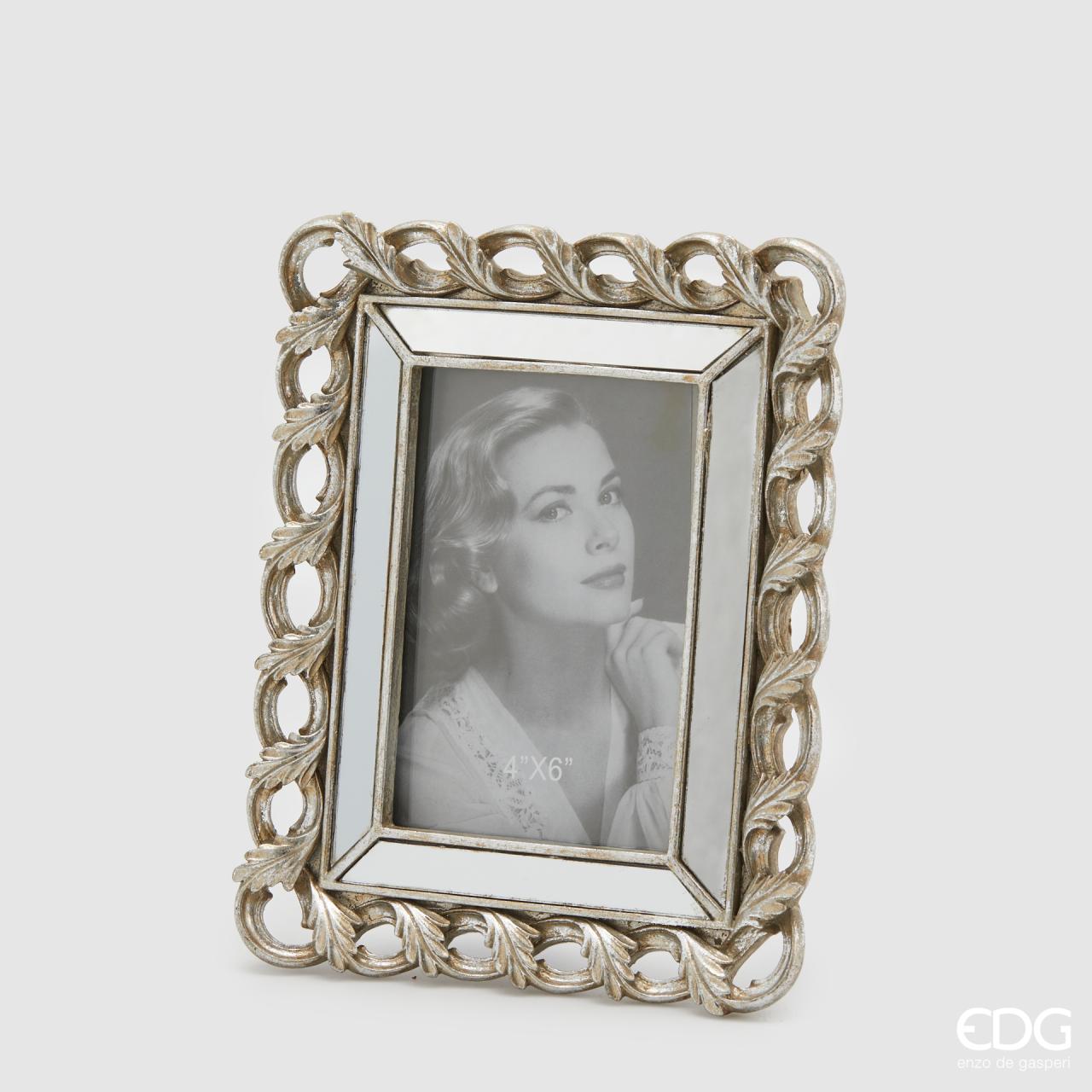 EDG Fotorámeček se stříbrným kovovým dekorem, 24 x 18 cm