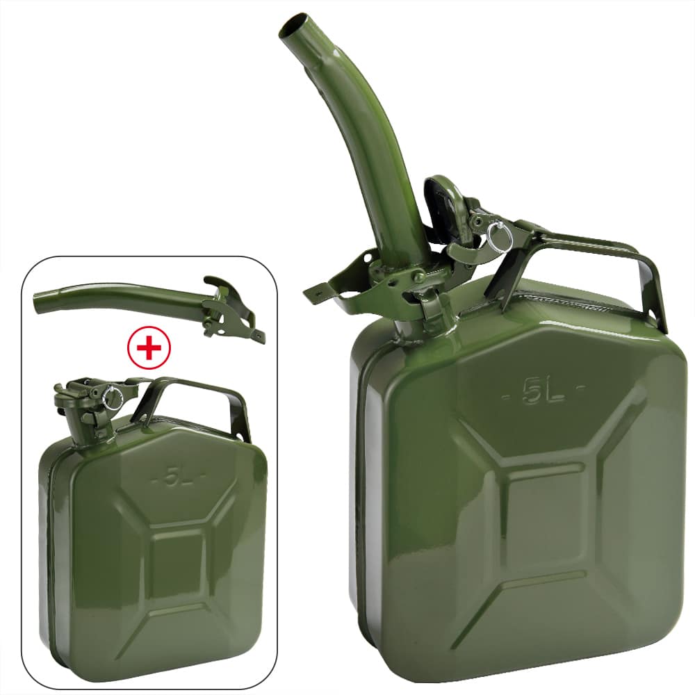 Monzana Kovový kanystr 5 L s výlevkou 994358