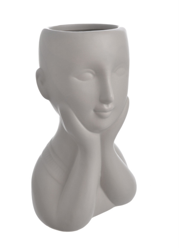 Keramický obal na květiny busta 21 cm 60CAN19B101-1_BE