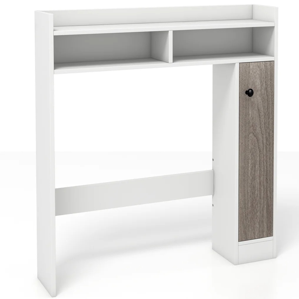 Costway Koupelnová skříňka nad WC s nastavitelnými policemi, bílá BA7881WH