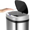 Bezdotykový odpadkový koš nerezová ocel 58 l
