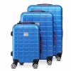 Sada skořepinových kufrů 3-dílná modrá 40 l, 80 l, 105 l